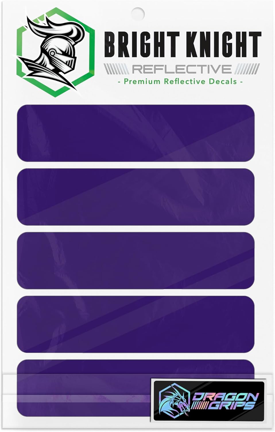 Reflective Vinyl Motorcycle Helmet Safety Decal Stickers 5 Pcs Rectangle Made With 3M Retroreflective Waterproof Tape