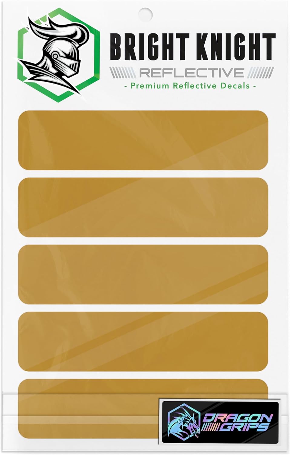 Reflective Vinyl Motorcycle Helmet Safety Decal Stickers 5 Pcs Rectangle Made With 3M Retroreflective Waterproof Tape