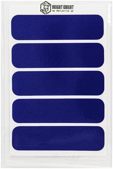 Reflective Vinyl Motorcycle Helmet Safety Decal Stickers 5 Pcs Rectangle Made With 3M Retroreflective Waterproof Tape
