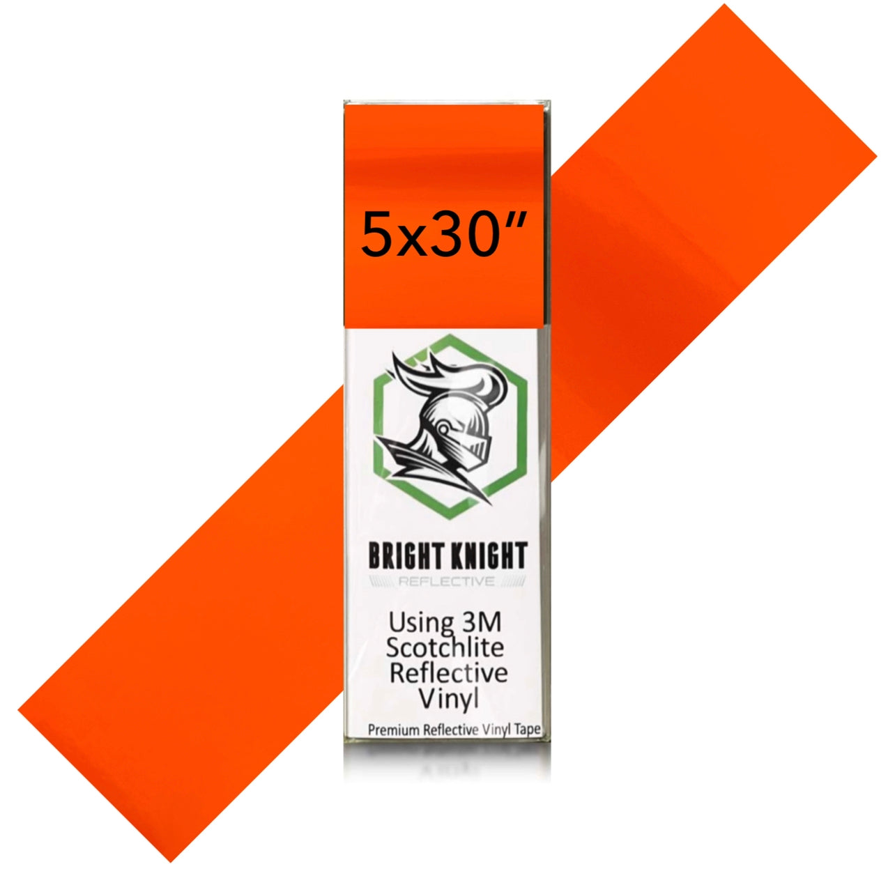 5x30 Reflective Tape Helmet Stickers | Made with 3M