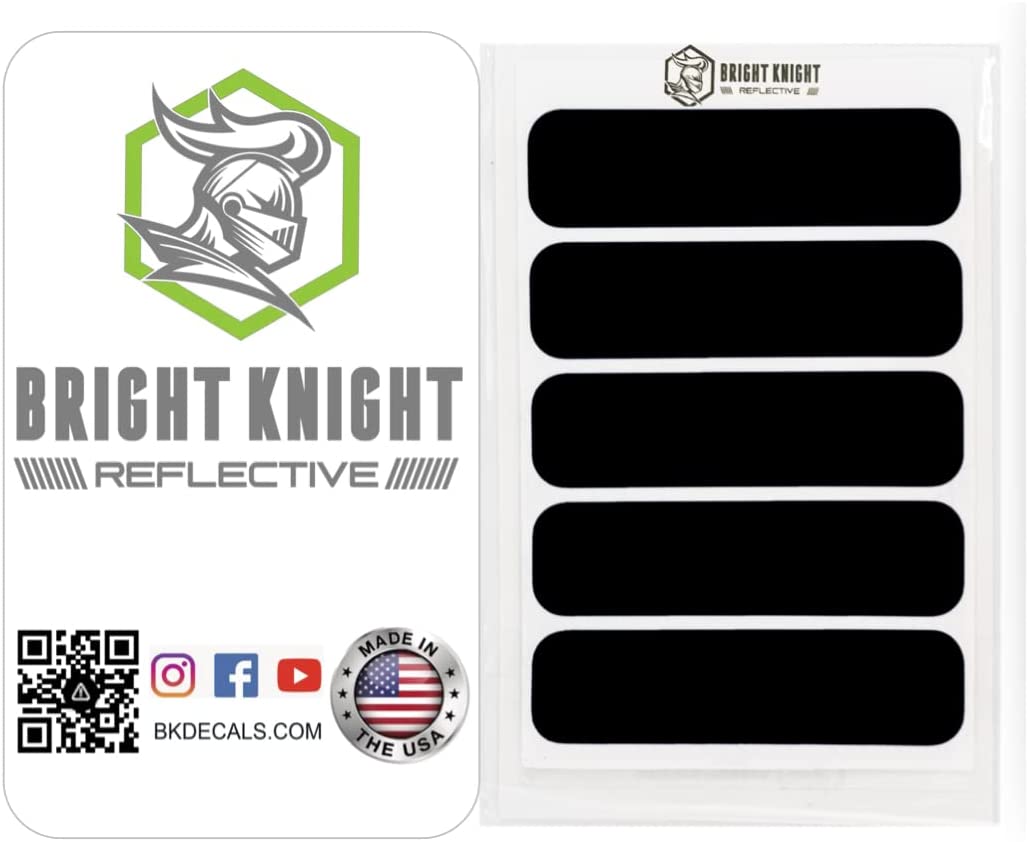 Reflective Vinyl Motorcycle Helmet Safety Decal Stickers 5 Pcs Rectangle Made With 3M Retroreflective Waterproof Tape
