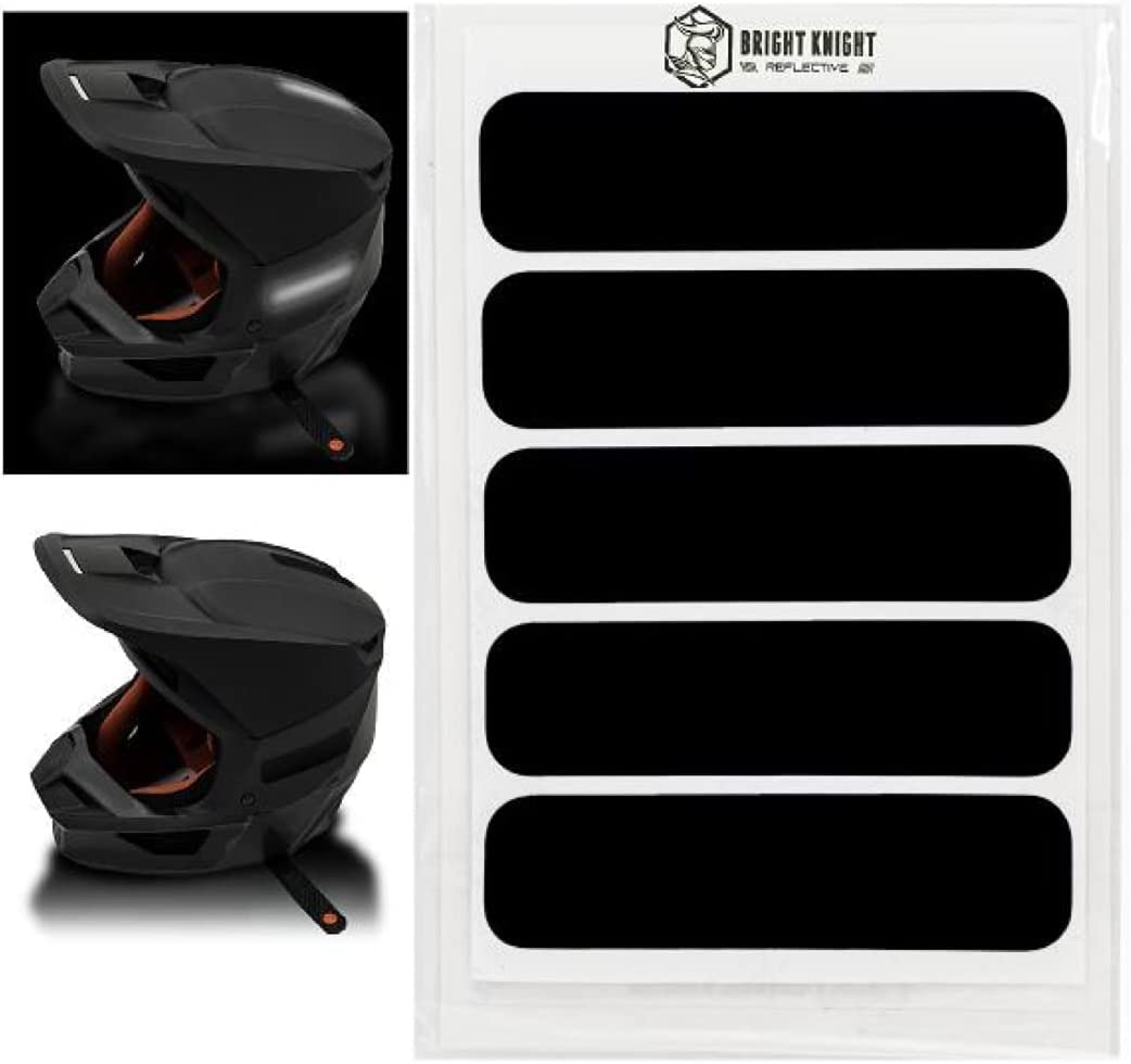 Reflective Vinyl Motorcycle Helmet Safety Decal Stickers 5 Pcs Rectangle Made With 3M Retroreflective Waterproof Tape