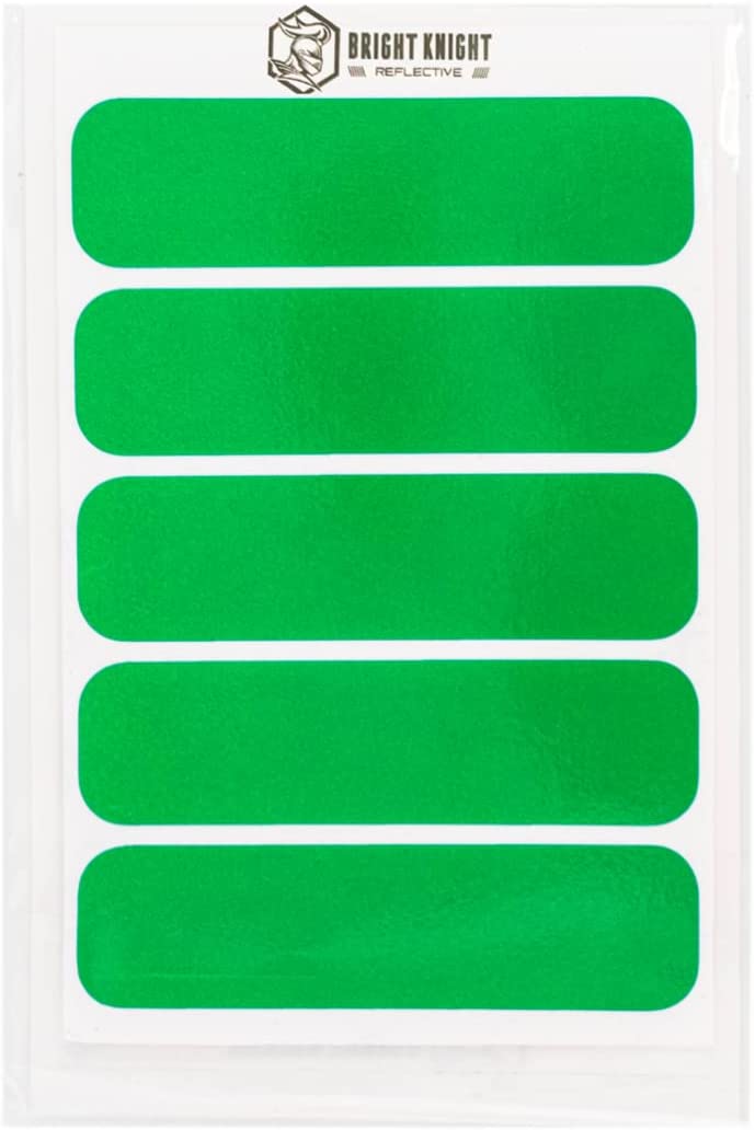 Reflective Vinyl Motorcycle Helmet Safety Decal Stickers 5 Pcs Rectangle Made With 3M Retroreflective Waterproof Tape