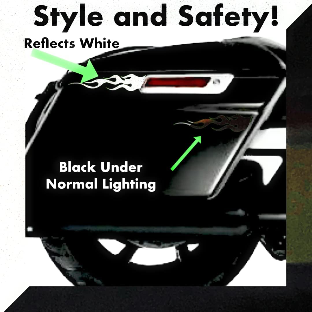 5x30 Reflective Tape Helmet Stickers | Made with 3M