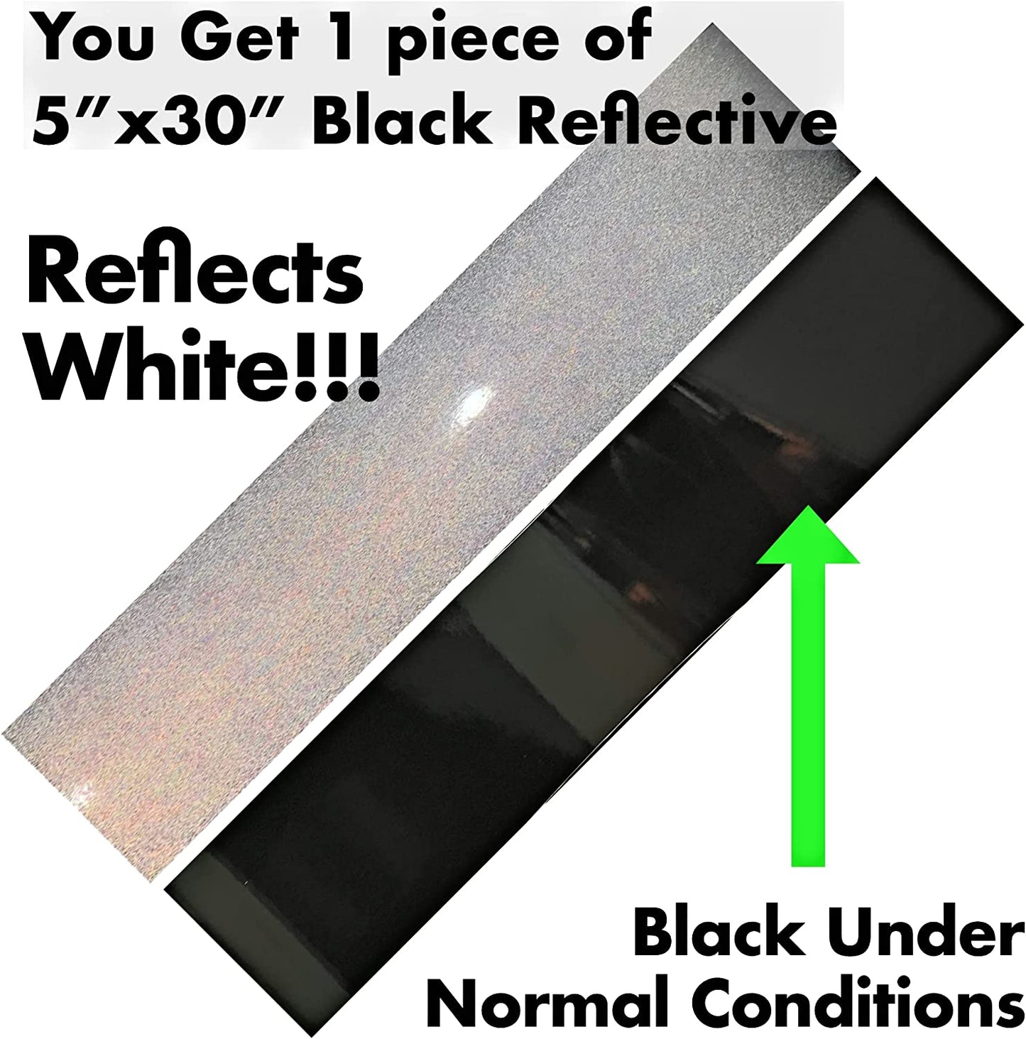 5x30 Reflective Tape Helmet Stickers | Made with 3M