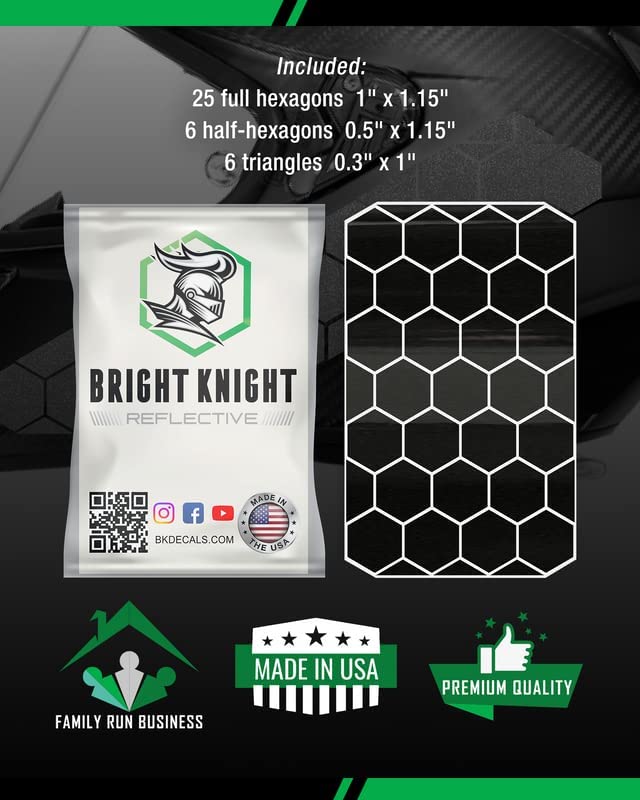 Large Reflective 1" Hexagon Set