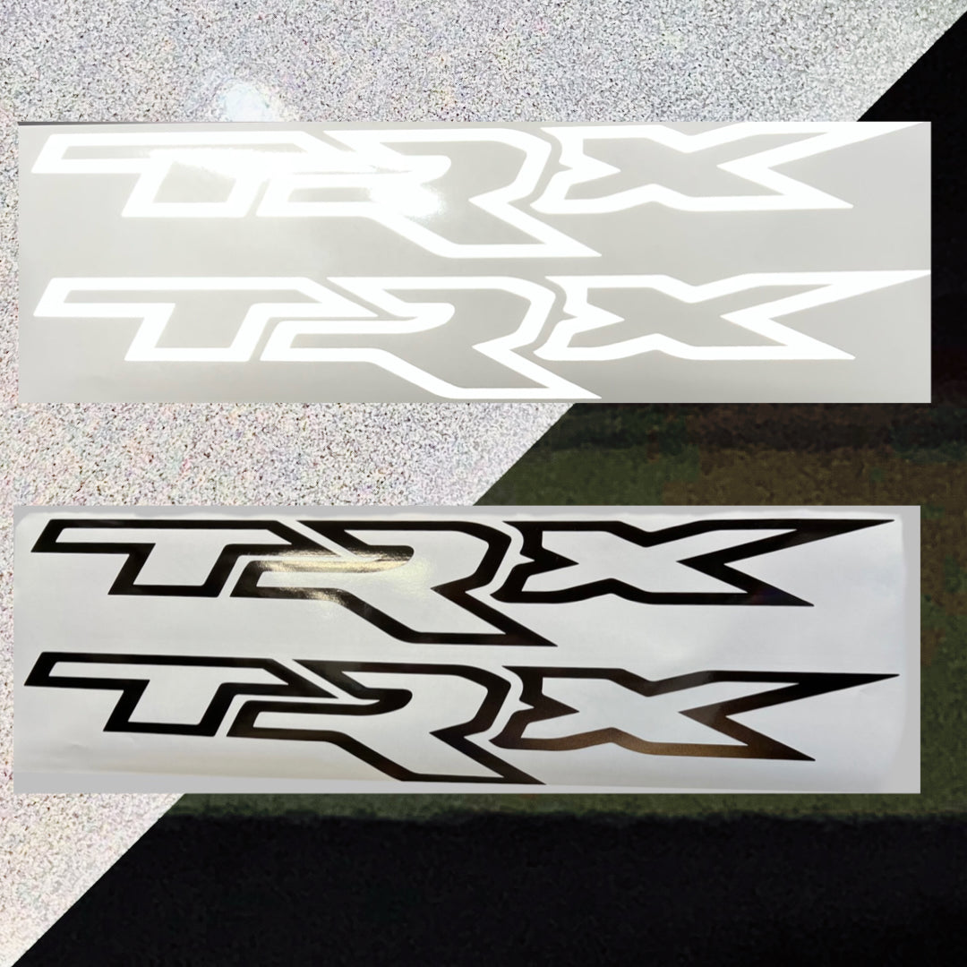 Ram TRX Reflective Bedside Decals, 36" long x 5 1/8" tall