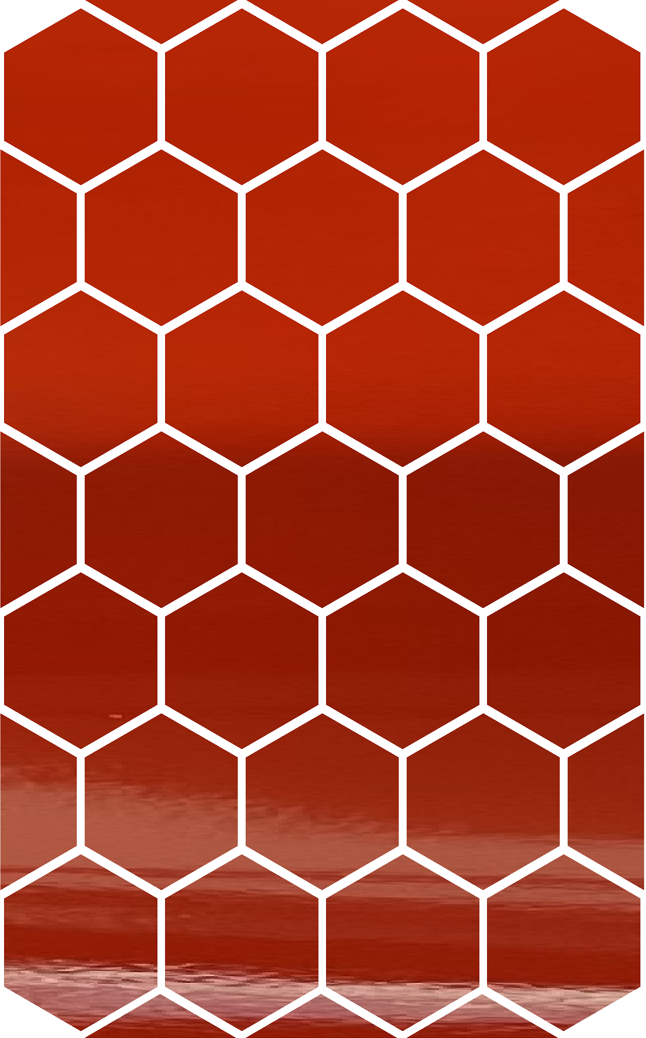 Large Reflective 1" Hexagon Set