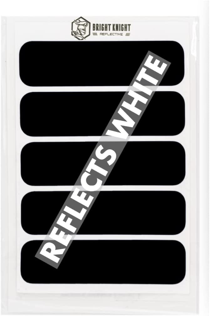Reflective Vinyl Motorcycle Helmet Safety Decal Stickers 5 Pcs Rectangle Made With 3M Retroreflective Waterproof Tape