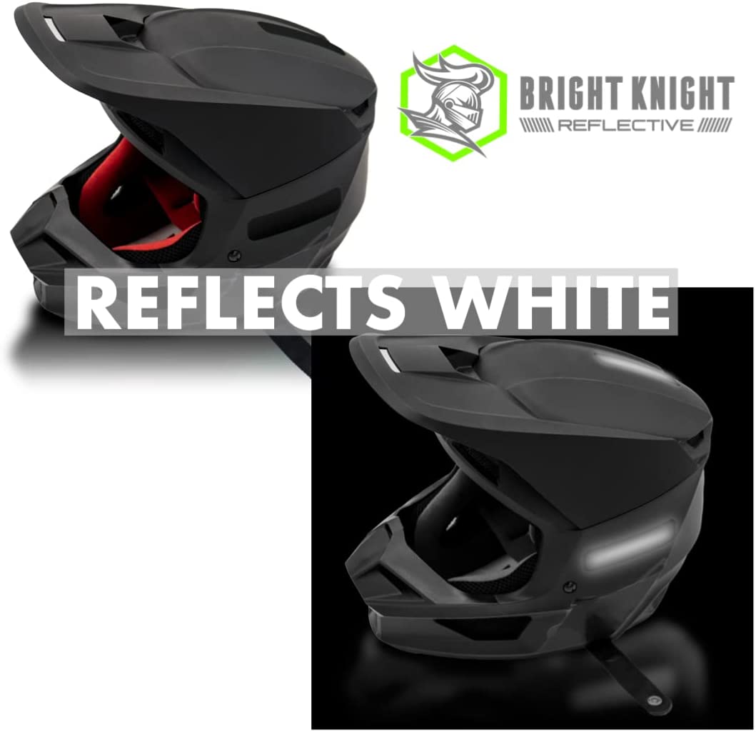 Reflective Vinyl Motorcycle Helmet Safety Decal Stickers 5 Pcs Rectangle Made With 3M Retroreflective Waterproof Tape